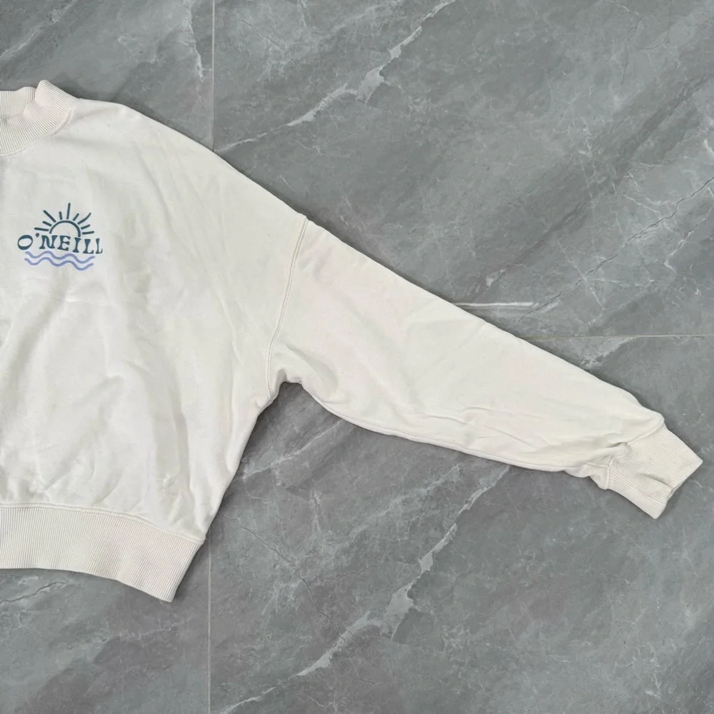 Women’s O'Neill Moment Crop Crew Neck Cropped Oversized Fleece Sweatshirt Medium - Picture 8 of 16